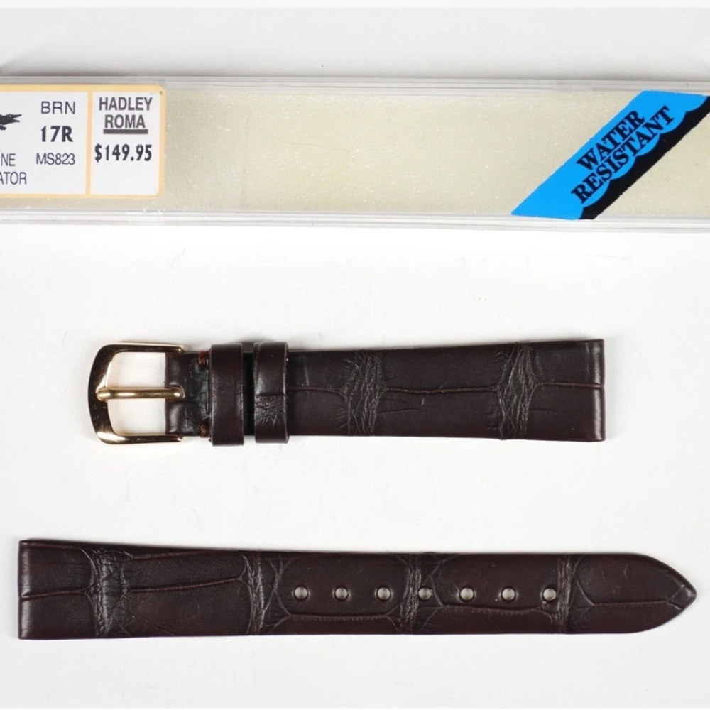 Hadley Roma Brown Alligator Watch Strap